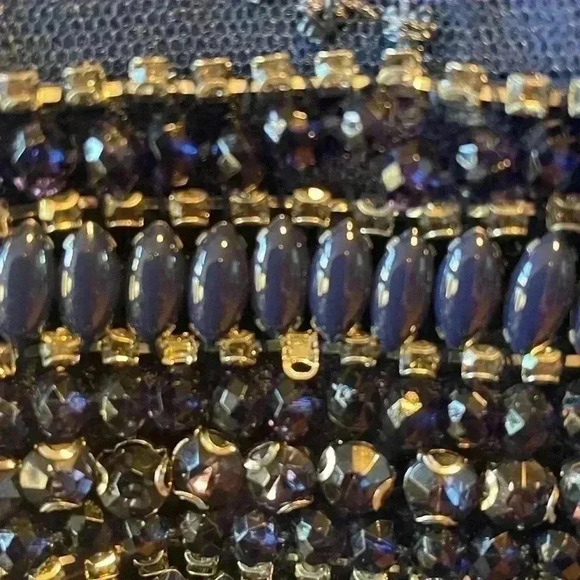 New Mac Duggal Midnight Navy Blue Embroidered A Line Gown Size 14 - Picture 14 of 16